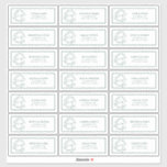 Emerald Green Leafy Crest Monogram Guest Address<br><div class="desc">Modern and trendy, this guest address label design features a emerald green hand drawn leafy wreath encircling a modern wedding monogram. It is personalized in elegant typography, name & address in a matching emerald green, trimmed in a delicate frame. Part of a collection, veiw suite https://www.zazzle.com/collections/emerald_green_leafy_crest_monogram_wedding-119957580948924617 Contact designer for matching...</div>