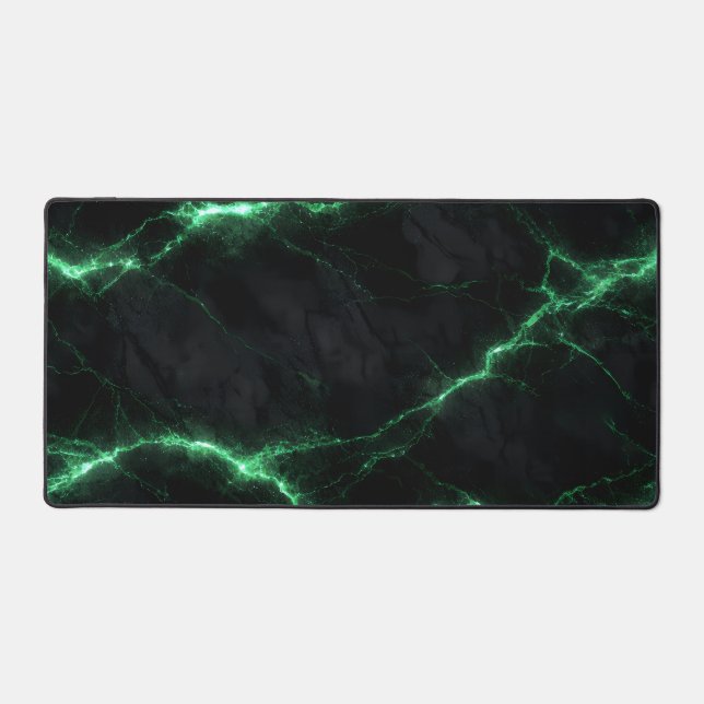 Emerald Green Lightning Marble Mouse Pad (Front)
