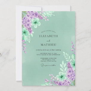 Emerald Green Luxe Forest Wedding Invitation
