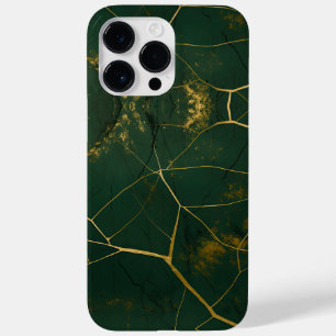 Emerald Green Marble Gold Glitter Case-Mate iPhone 14 Pro Max Case