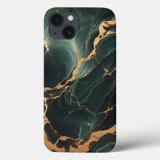 Emerald Green Marble iPhone 13 Case 