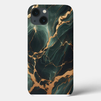 Emerald Green Marble iPhone 13 Coque
