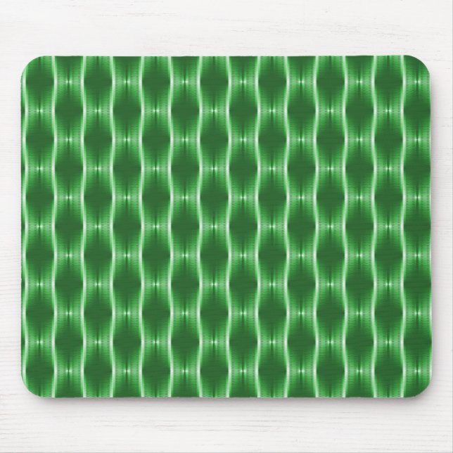 Emerald Green Metallic Ribbons Mousepad (Front)
