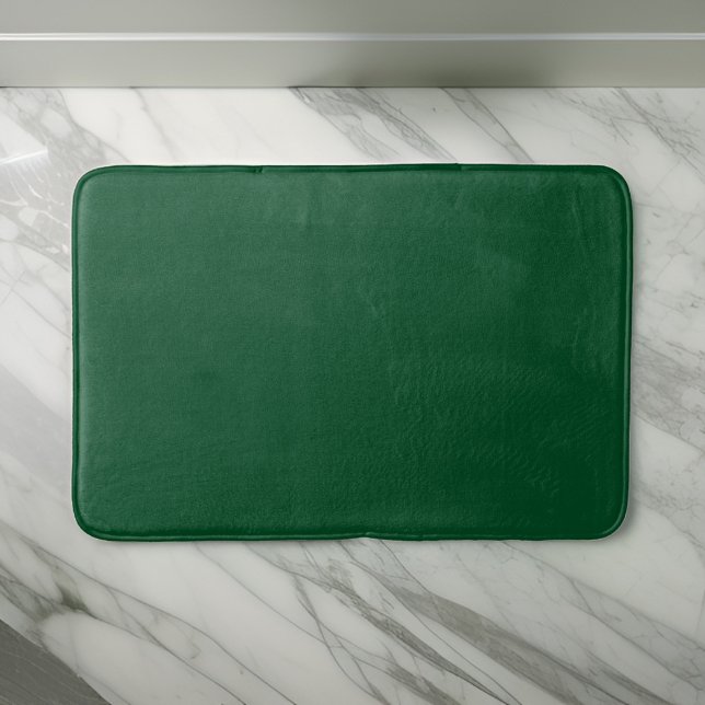 Emerald Green Minimalist Solid Colour  Bath Mat (Creator Uploaded)