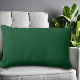 Emerald Green Minimalist Solid Colour Lumbar Pillow