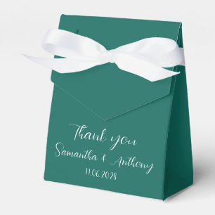 Emerald Green Minimalist Wedding Favour Box
