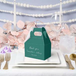 Emerald Green Minimalist Wedding Favour Box