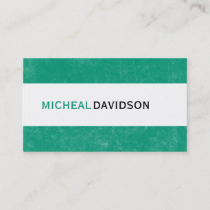 Emerald Green Modern Consultant Business Cards