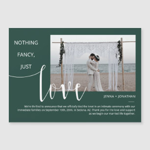 Emerald Green Modern Minimal Script Photo Magnet