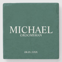 Emerald Green Modern Personalized Groomsman