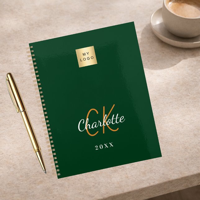 Emerald green monogram business logo 2026 planner (Creator Uploaded)
