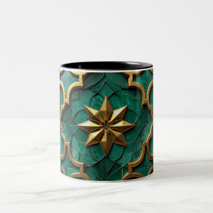 Emerald Green Moorish Geometric Art MUG
