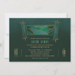 Emerald Green Mosaic Torah Scroll Bar/Bat Mitzvah Invitation<br><div class="desc">An abstract Torah scroll with a mosaic of rich,  textured,  palette of greens,  this design makes a beautiful choice for those seeking a more religious-themed bar or bat mitzvah invitation. Because it is completely customizable,  it is suitable for all types of Jewish or synagogue events and holidays.</div>