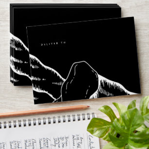 Emerald Green Mountains Pine Tree Outdoor Envelope