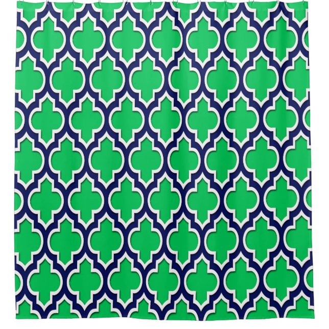 Emerald Green Navy Blue White XL Moroccan #4DS (Front)