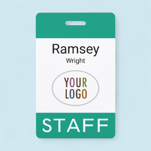 Emerald Green Nom du personnel Badge Clip Reel Lan