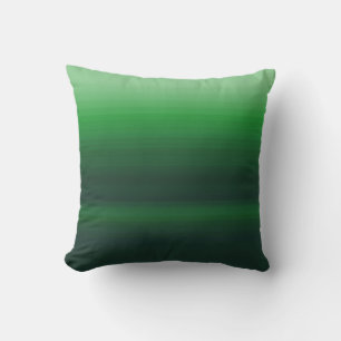 Emerald Green Ombre Design Outdoor Pillow