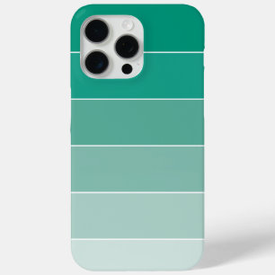 Emerald Green Ombré Stripes iPhone 15 Pro Max Case