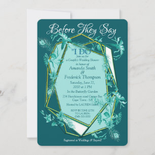 Emerald green on a sculpture texture backing invitation