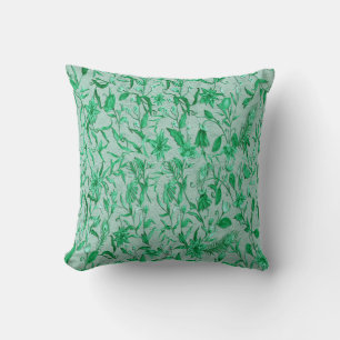 Emerald Green on a sculpture texture backing Throw Pillow