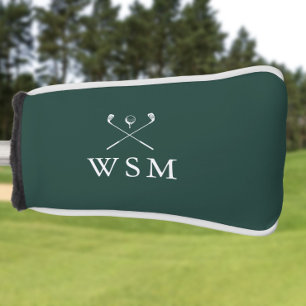 Emerald Green Personalized Monogram Golf Clubs Head Cover
