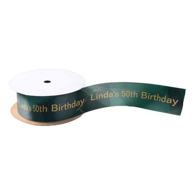 Emerald Green Personalized ribbon Satin Ribbon (Spool)