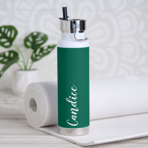 Emerald Green Personalized Wedding Bridesmaid Water Bottle