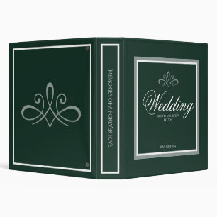 Emerald green photo wedding album binder