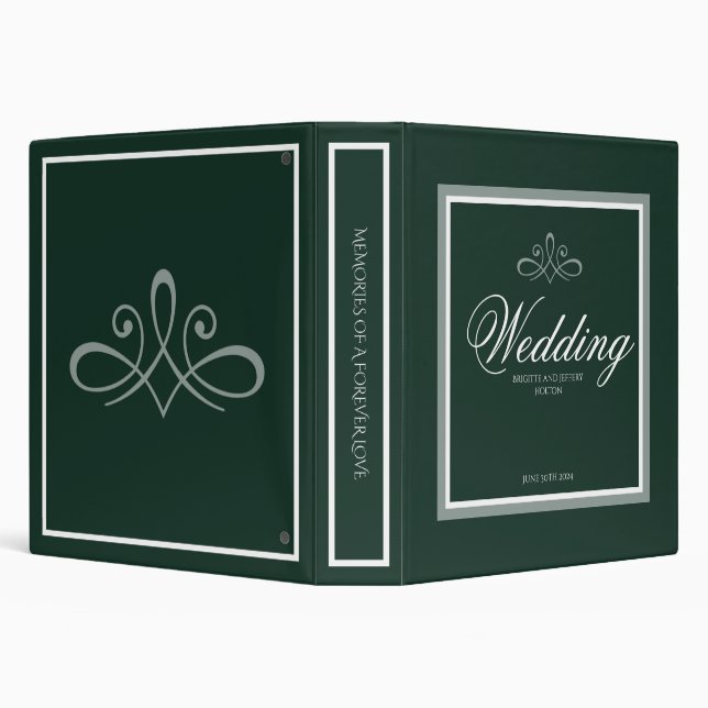 Emerald green photo wedding album binder (Background)
