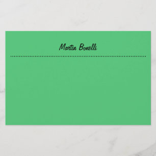 Emerald Green Plain Business Stationery