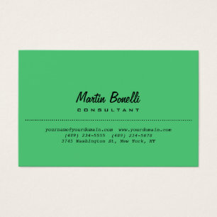 Emerald Green Plain Euro Size Profile Card