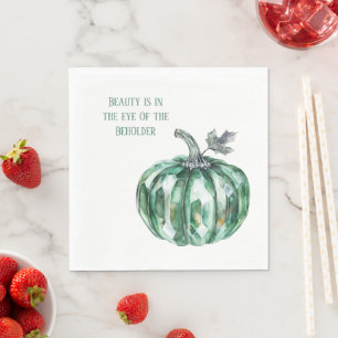 Emerald Green Pumpkin Napkin