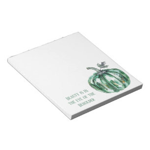 Emerald Green Pumpkin Notepad