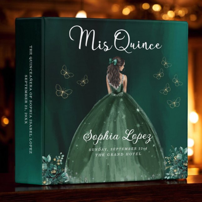Emerald Green Quinceanera Photo Album and Planner Binder (Creator Uploaded)