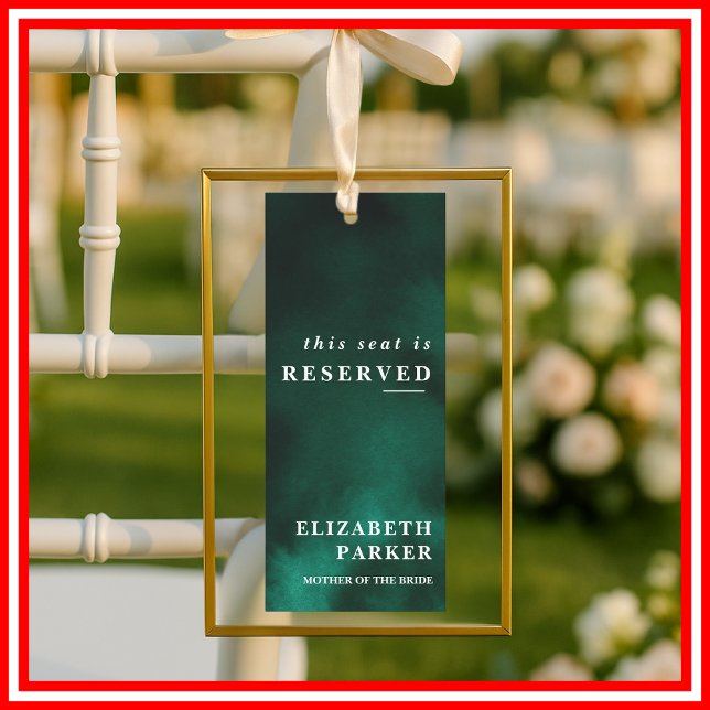 Emerald Green Reserved Seating Wedding Invitation (Creator Uploaded)