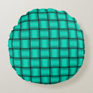 Emerald Green Ribbon Round Pillow