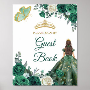 Emerald Green Robe Quinceañera Livre d'or