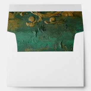 Emerald Green Romantic Wedding Envelope