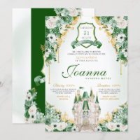 Emerald Green Royal Castle Princess Quinceanera