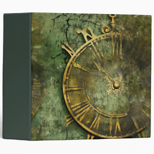 Emerald Green Rustic Steampunk Clock (12) Binder