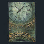 Emerald Green Rustic Steampunk Clock (1) Kitchen Towel<br><div class="desc">Elevate your kitchen decor with this kitchen towel featuring a vintage steampunk wall clock against a rustic emerald green backdrop. It's a fusion of classic design and modern functionality. Order yours now!</div>