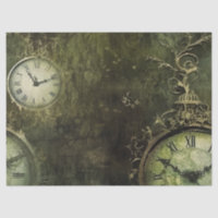 Emerald Green Rustic Steampunk Clock (9)