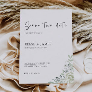 Emerald Green Save the Date Template