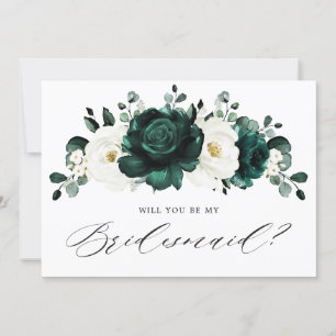 Emerald Green Serez-vous mon Bridesmaid Invitation