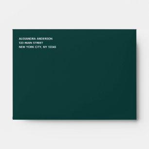 Emerald Green Simple Minimalist Coloured Envelope
