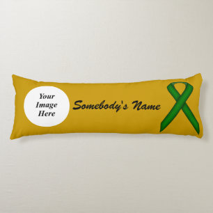 Emerald Green Standard Rbn Tmpl by Kenneth Yoncich Body Pillow