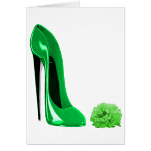 Emerald Green Stiletto Shoe and Rose