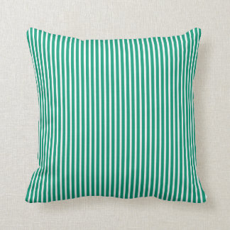 Emerald Green Striped Decorative Pillows