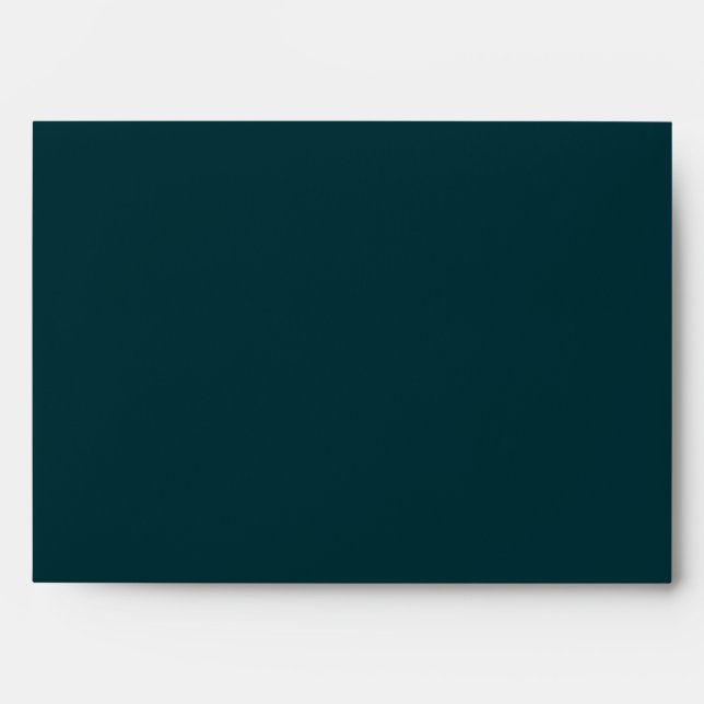 Emerald Green Swirls Wedding Envelope (Front)