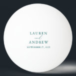Emerald Green Teal Wedding Personalized Ping Pong Ball<br><div class="desc">Gorgeous emerald green,  teal ping pong ball. Perfect gift for the newlyweds in your life!</div>